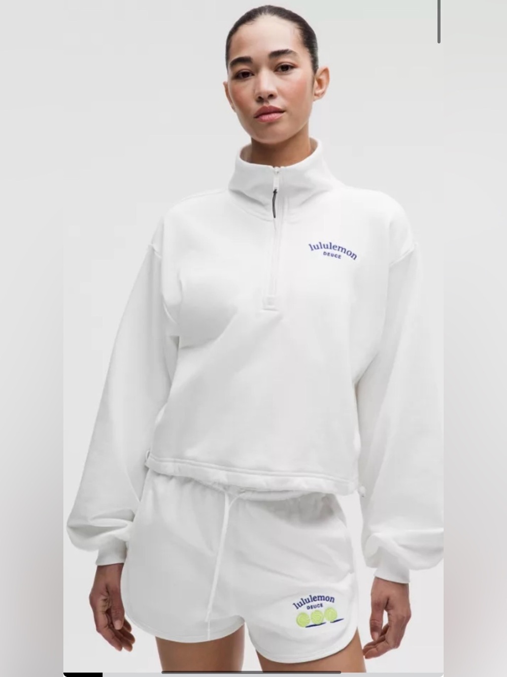 Lululemon Cotton Terry Tennis Half Zip *Deuce size Small - Picture 2 of 8